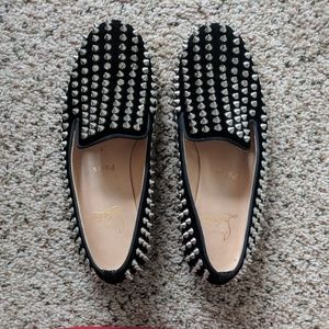 CHRISTIAN LOUBOUTIN Rollerboy Spikes Flats Sz 36.5